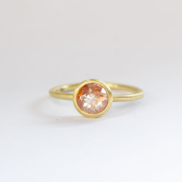 Pink Salt & Pepper Diamond Ring